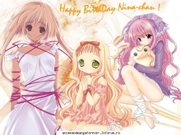 happy birthday nina-chan :*:* fie ca astazi toate visele ,dorintele sa ti se .... la multi ani si