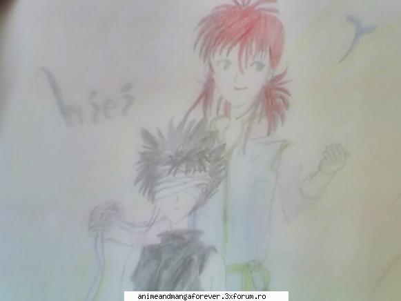 2.kurama  si hiei..mie imi aplce mult..m-am chinuit la parul lorr....o ora....nu mint :rotfl: my fan